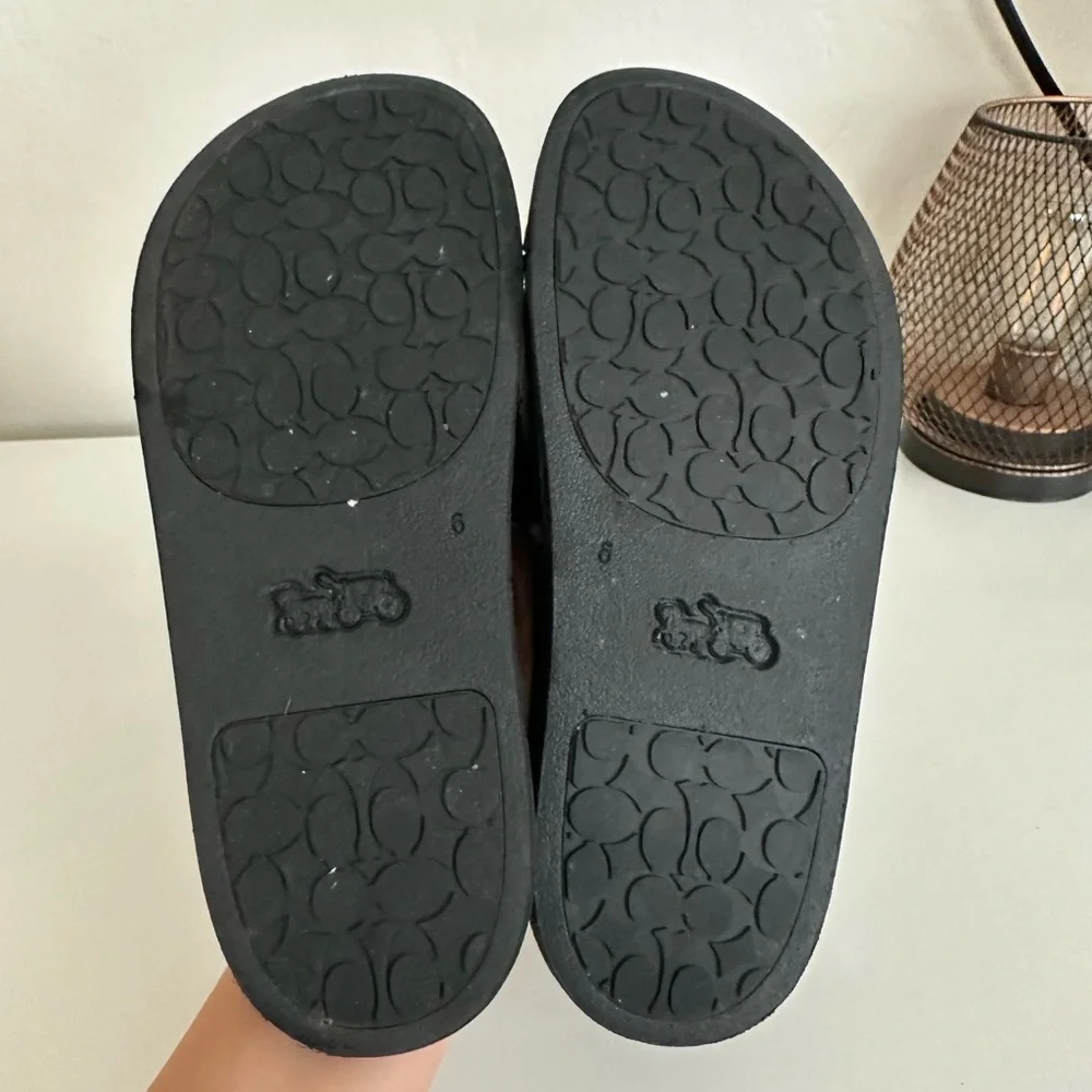 Coach Ulla Black Slides Pool Sandals - Picture 3 of 4